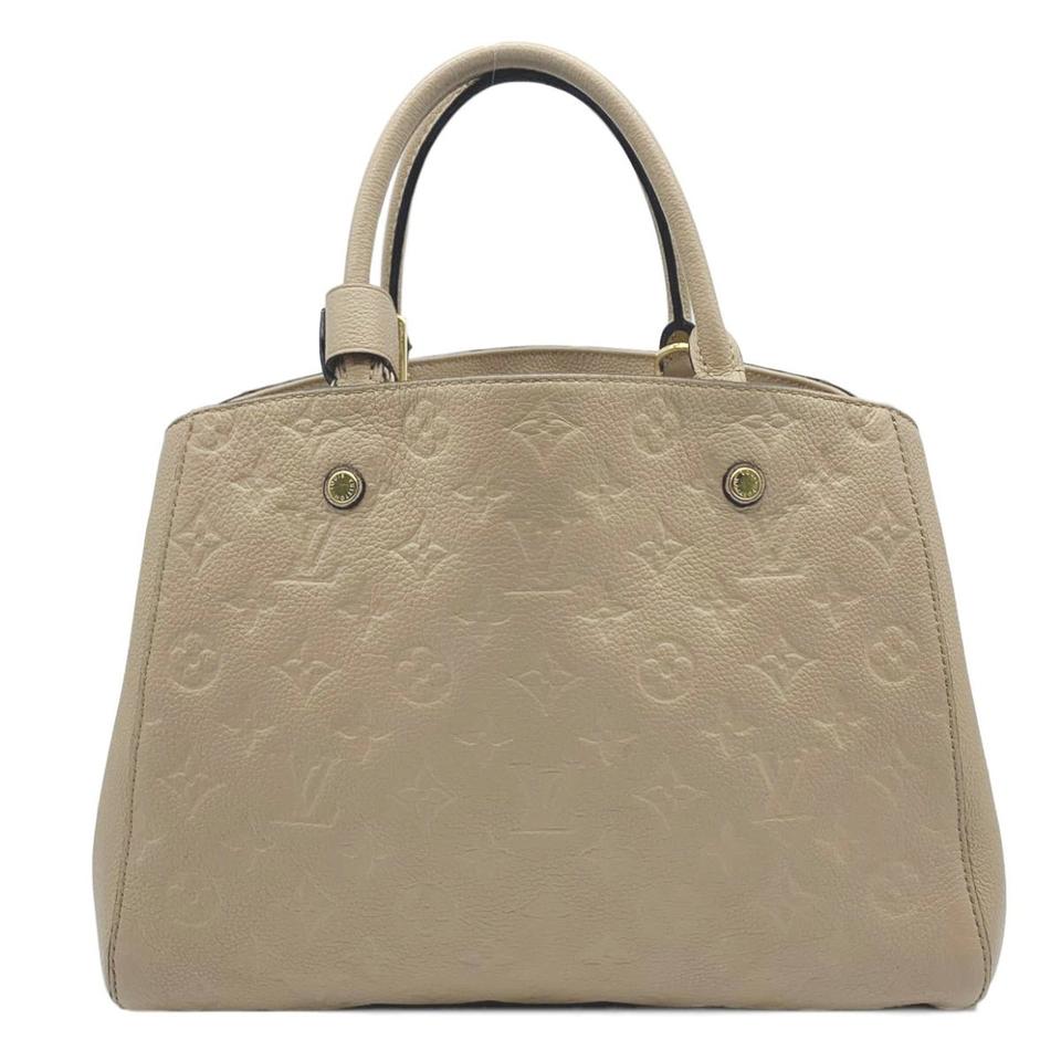 Louis Vuitton Montaigne Beige Monogram Empreinte Leather Shoulder Bag