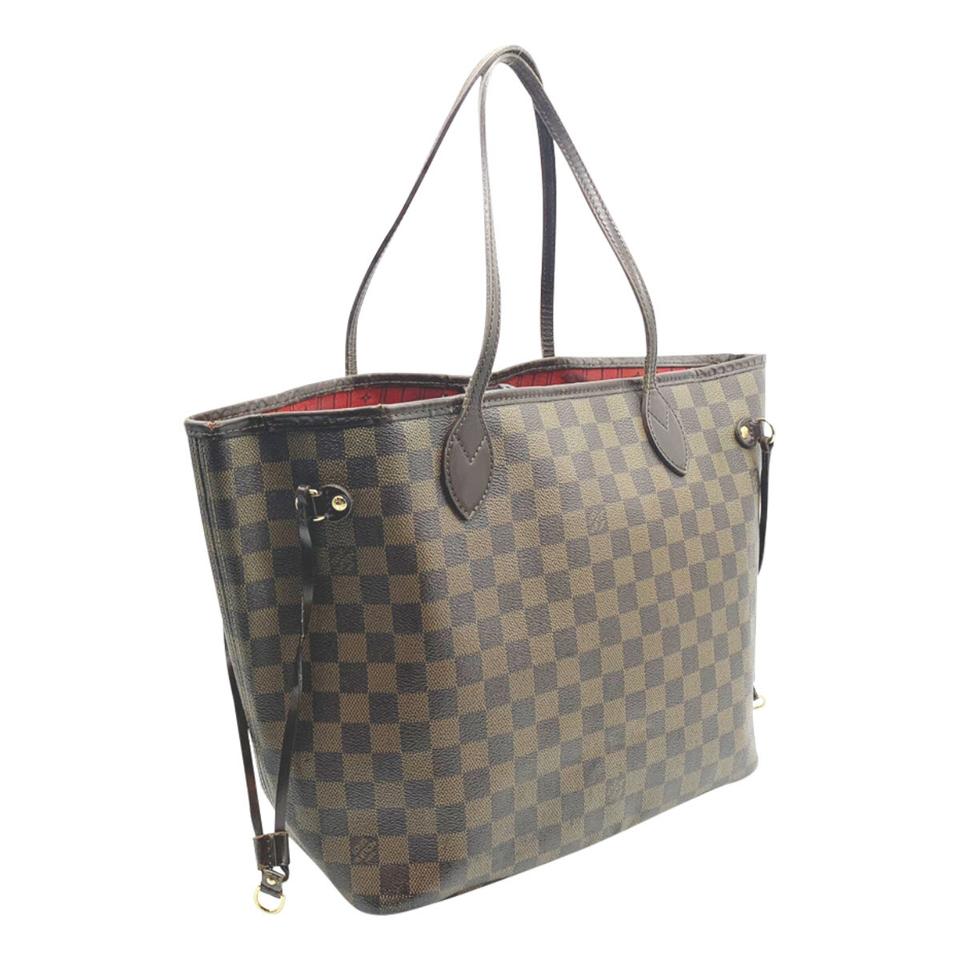 Louis Vuitton Neverfull Mm Brown Damier Ebene Canvas Tote