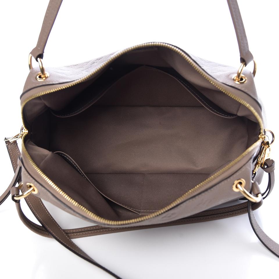 Louis Vuitton Ponthieu Taupe Glace Beige Monogram Empreinte Leather Tote