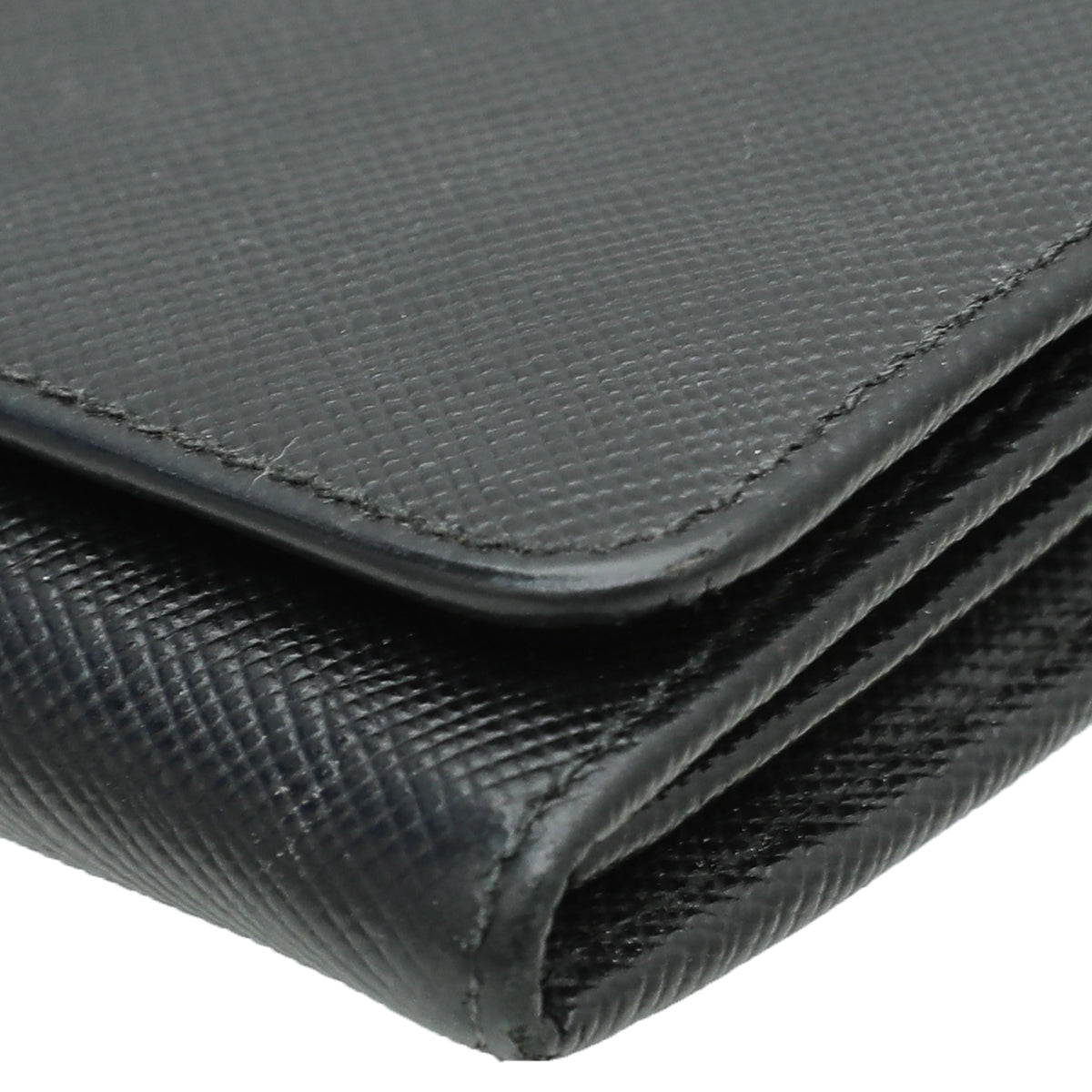 Prada Black Flap Long Wallet