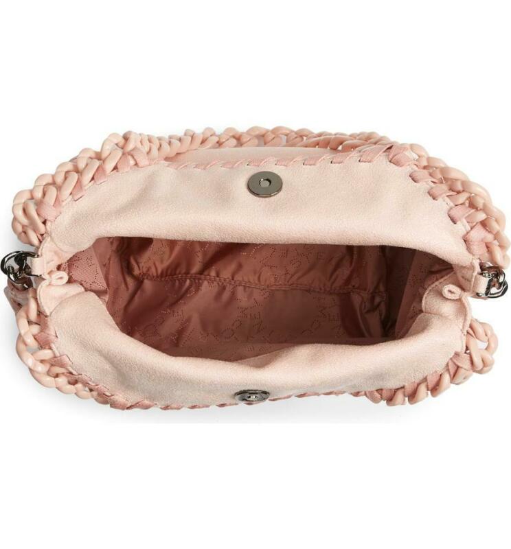 Stella McCartney Mini Falabella Shaggy Deer Tote Pink Faux Leather Cross Body