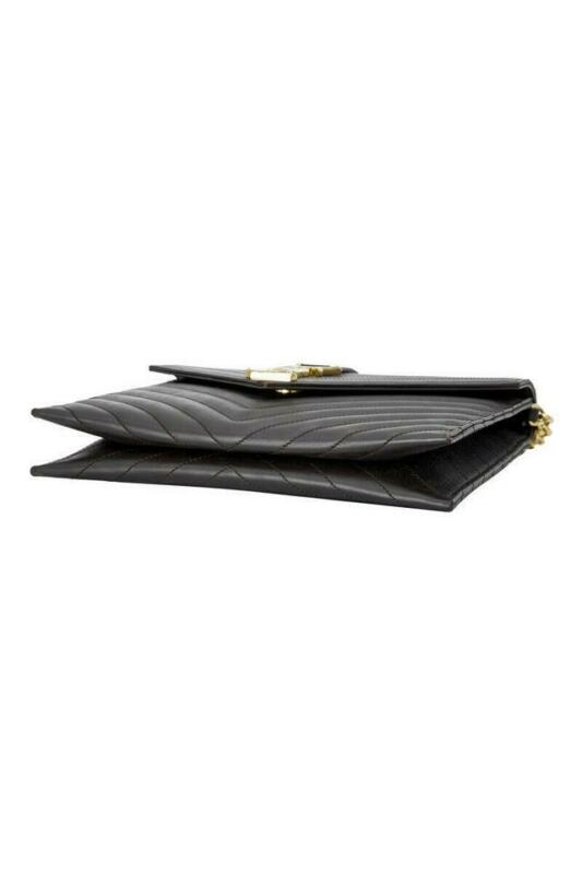 Saint Laurent Monogram Envelope Crossbody Matelasse Burgundy Leather Shoulder Bag