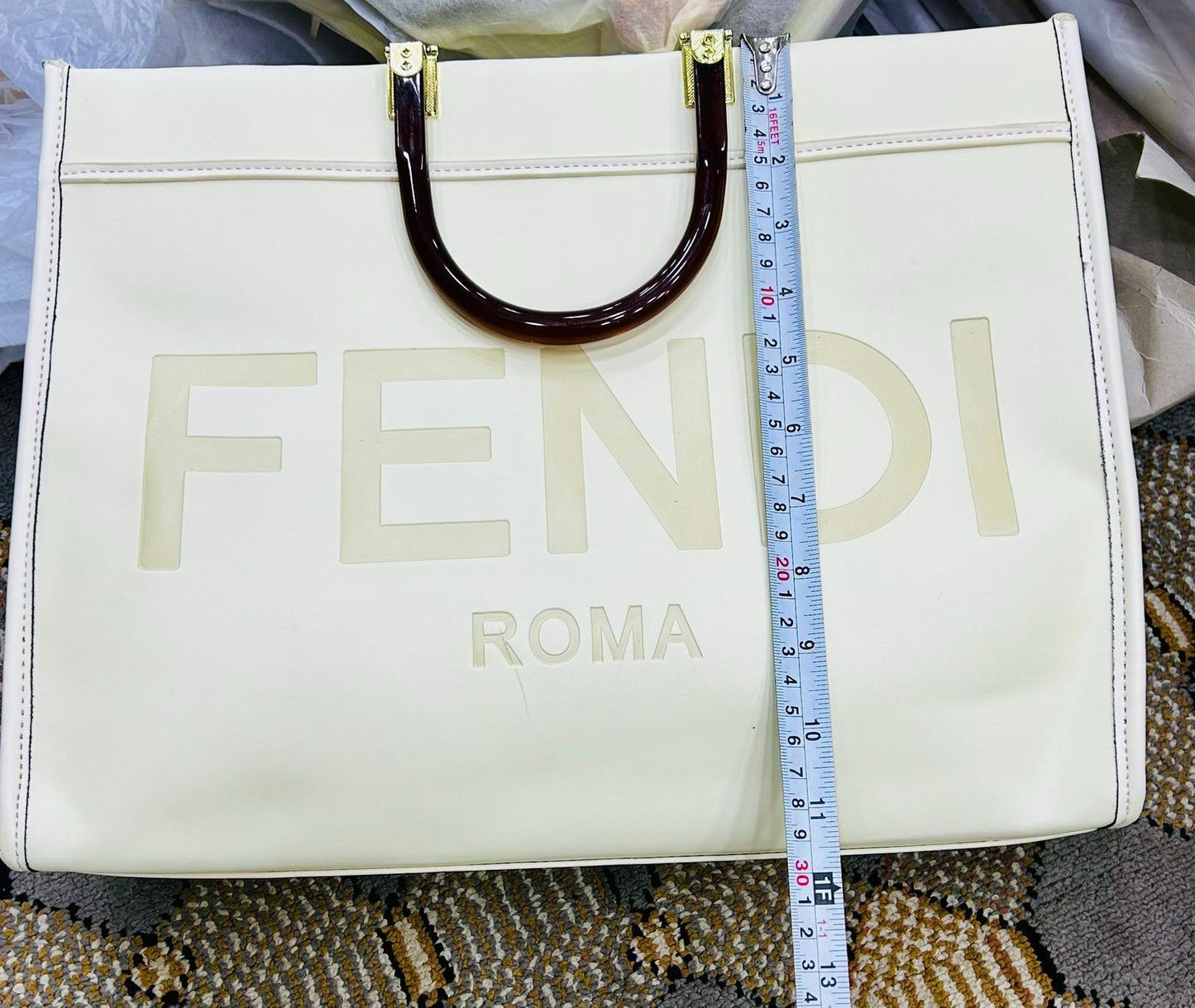 F-E-N-D-I Premium Tote Women Bag β Luxury Edition (White)