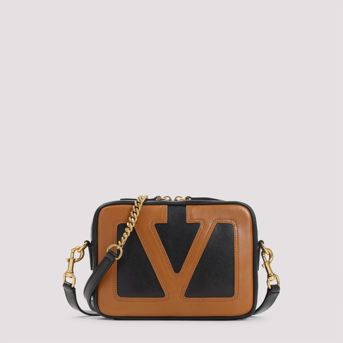 Valentino Garavani Black Lambskin Viva Superstar Camera Case Shoulder Bag