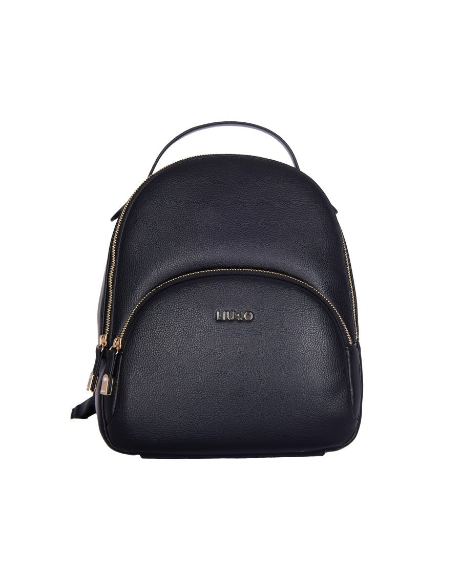 Liu Jo Textured Faux Leather Backpack With Adjustable Straps