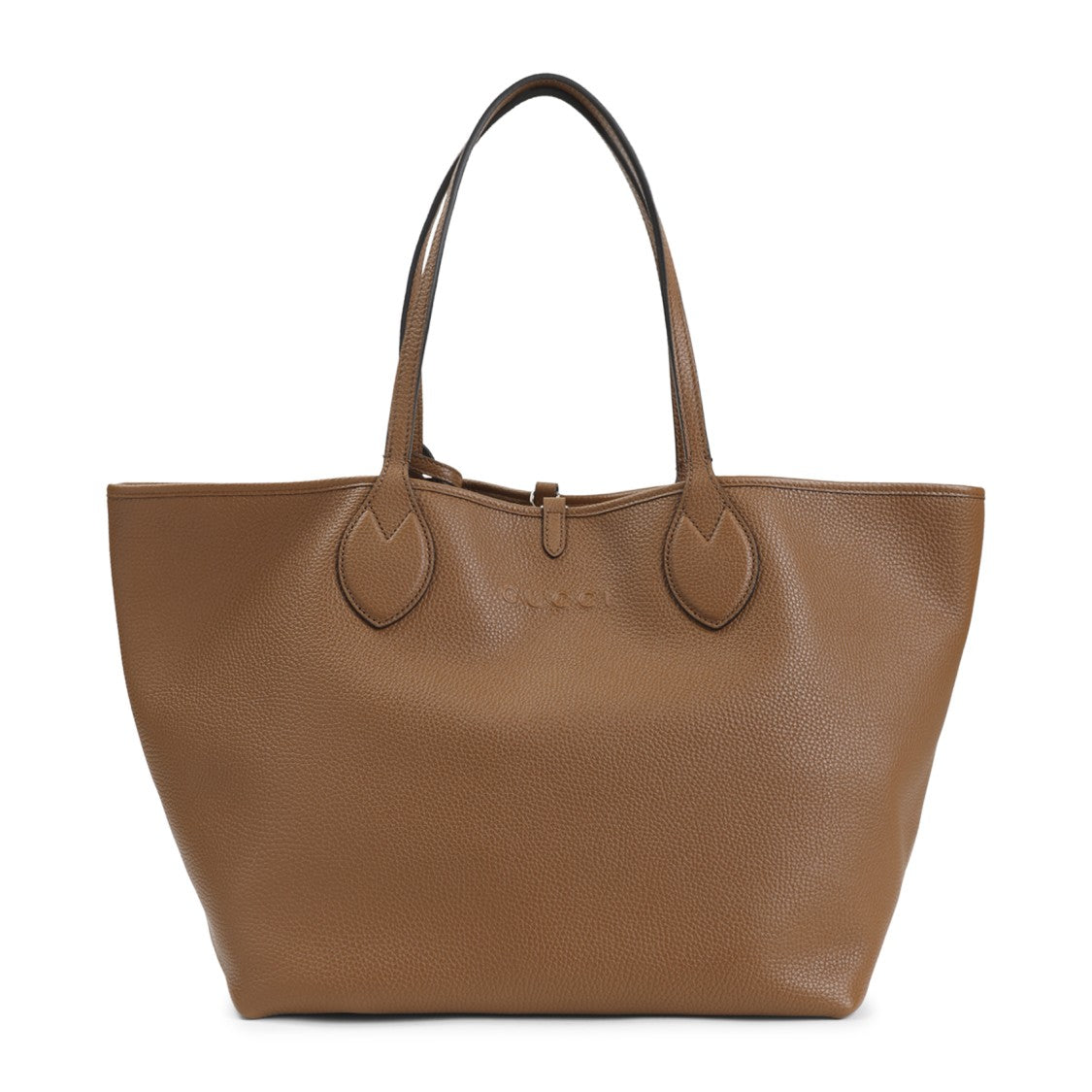 Gucci Nude Grained Leather Shoulder Bag With Textured Finish