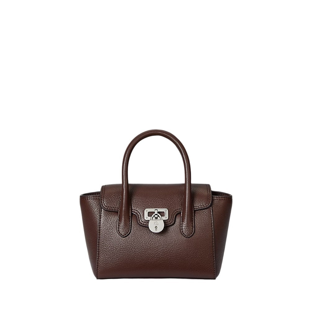 Lauren Ralph Lauren Compact Textured Leather Satchel With Adjustable Strap