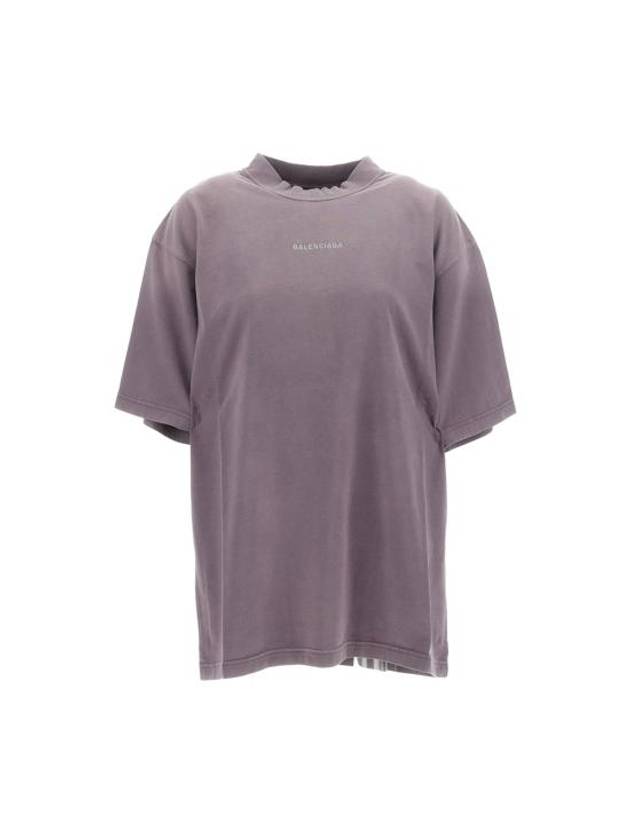 Luxury Balenciaga Trending 2025 Logo Print Short Sleeve T-Shirt Purple