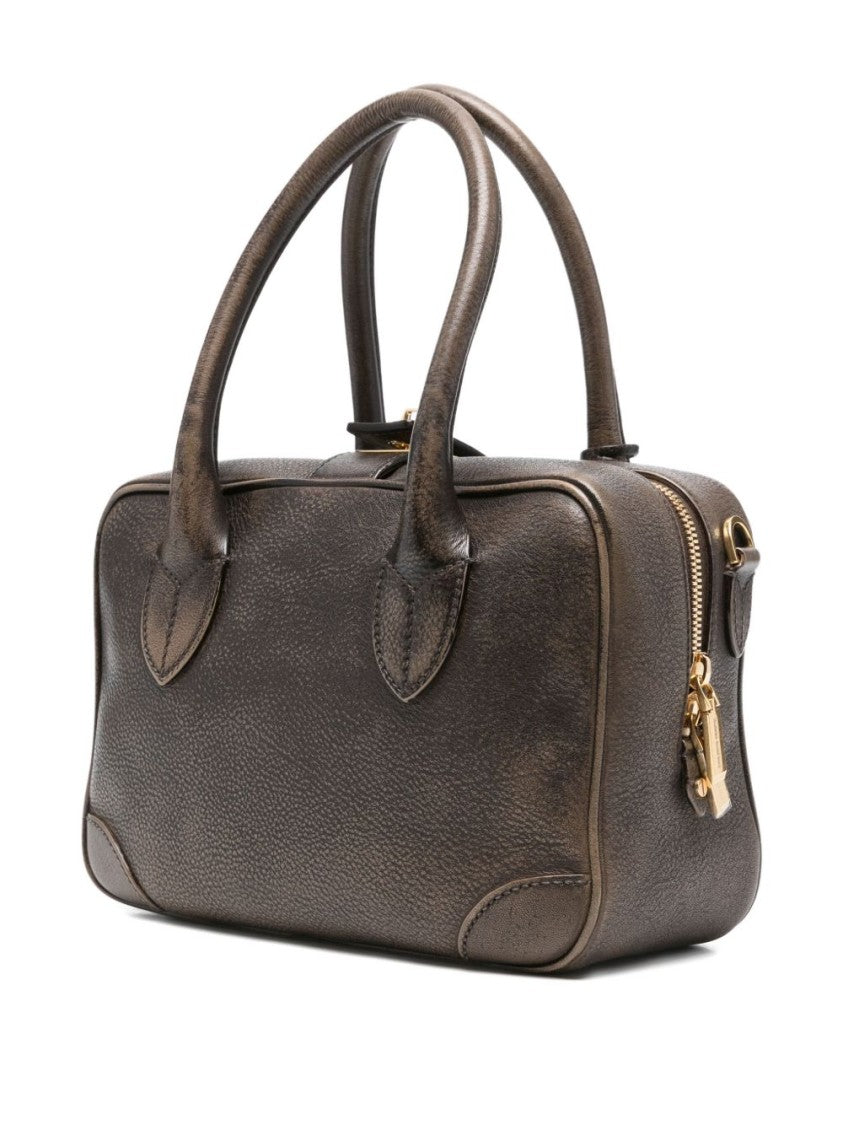 Golden Goose Structured Rectangular Shoulder Bag With Gold-Tone Hardware
