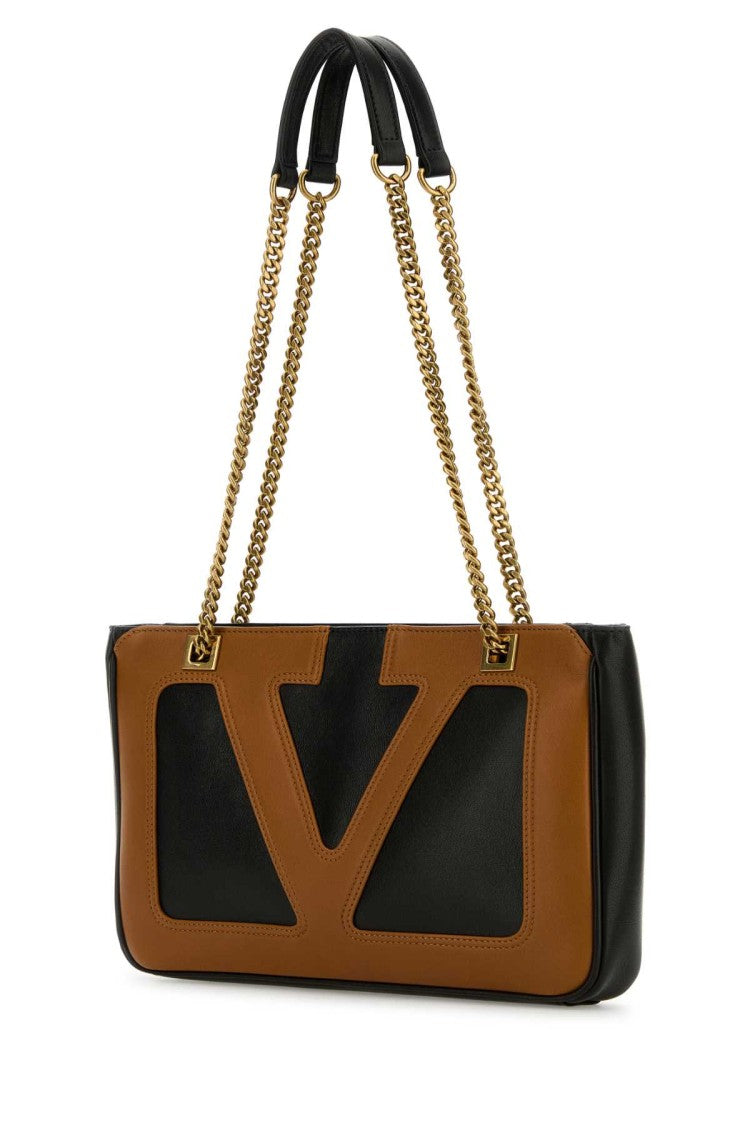 Valentino Garavani Black Nappa Leather Small Viva Superstar Shoulder Bag