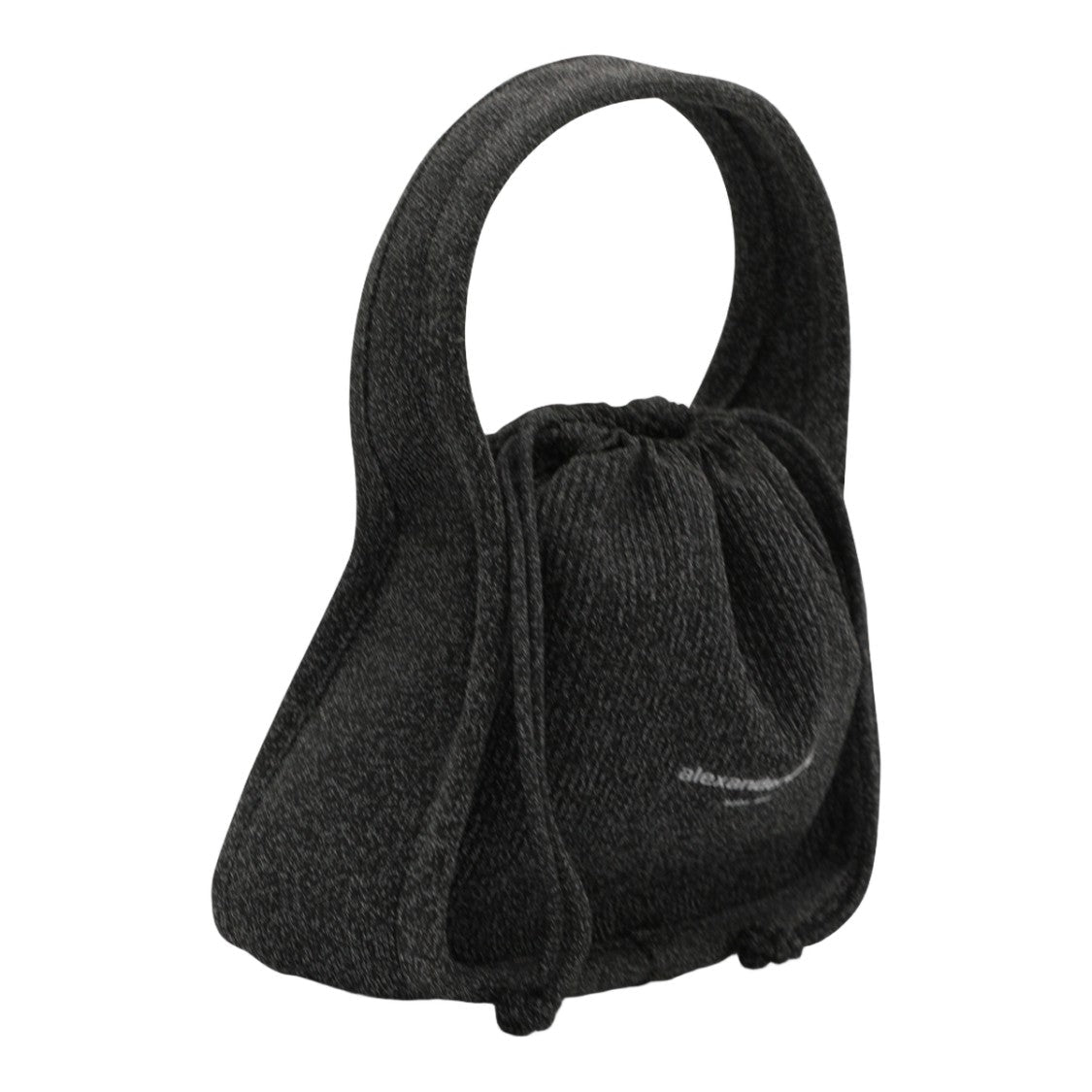 Alexander Wang Textured Black Handbag With Rounded Handle