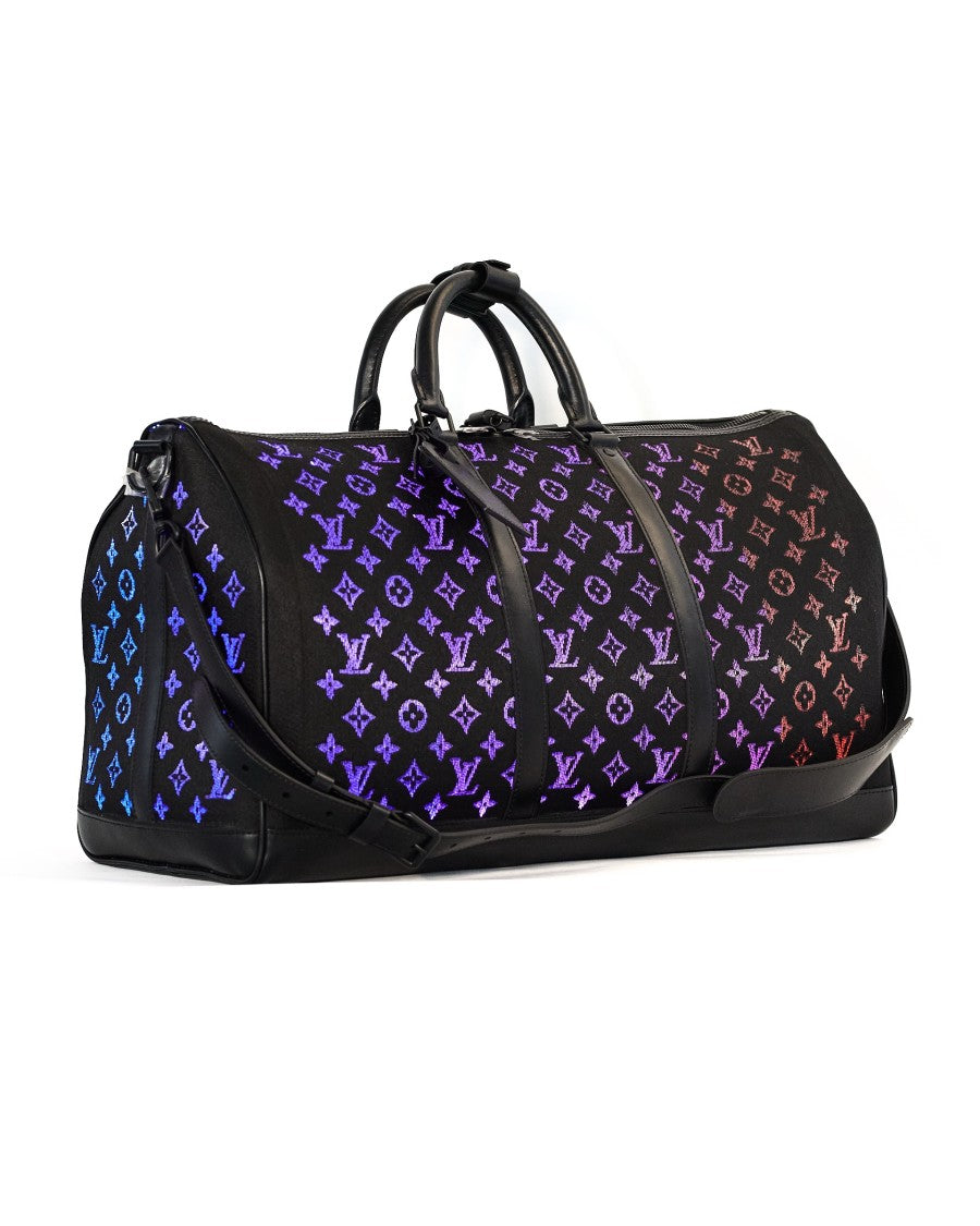 Louis Vuitton Keepall 50 Bandouliere Monogram Light Up Nero