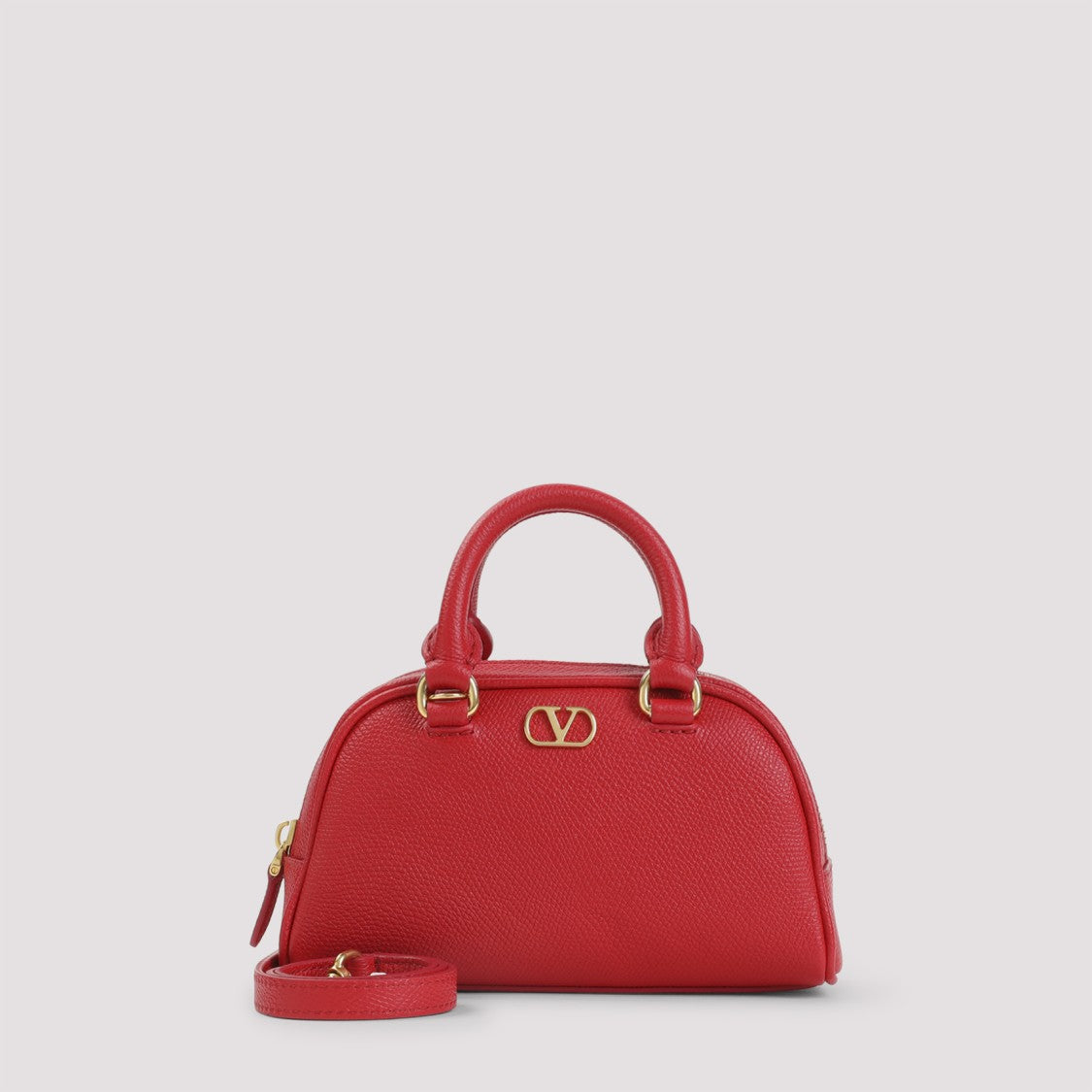 Valentino Garavani Mini Grained Calf Leather Bowling Shoulder Bag