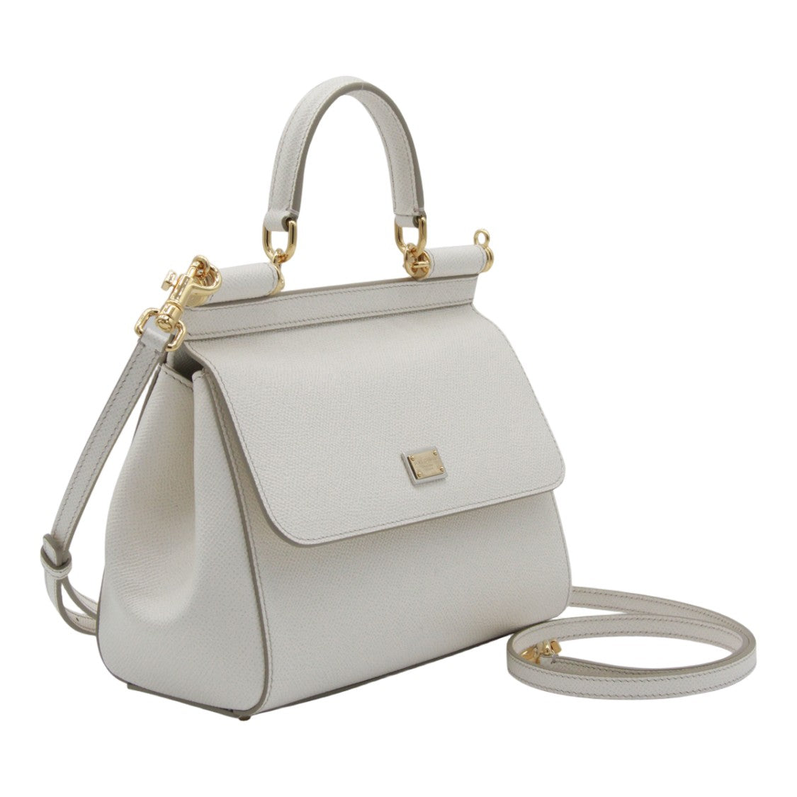 Dolce & Gabbana Structured Trapezoidal Handbag With Textured Surface