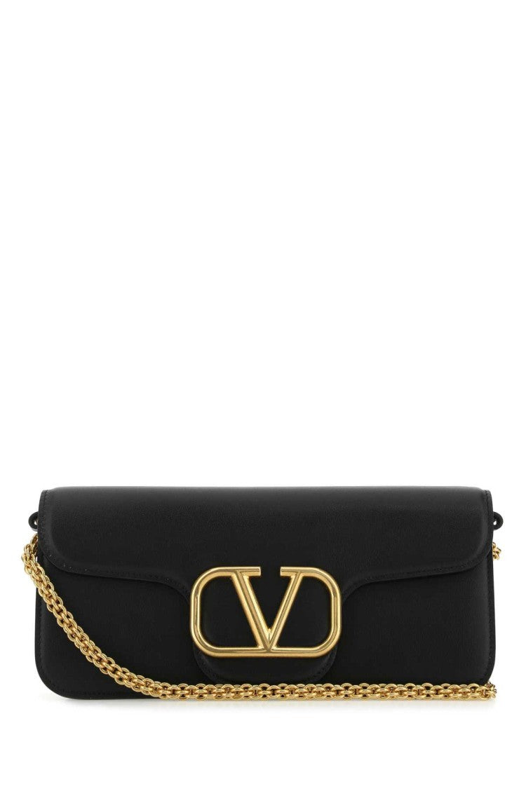 Valentino Garavani Black Leather Locò Handbag