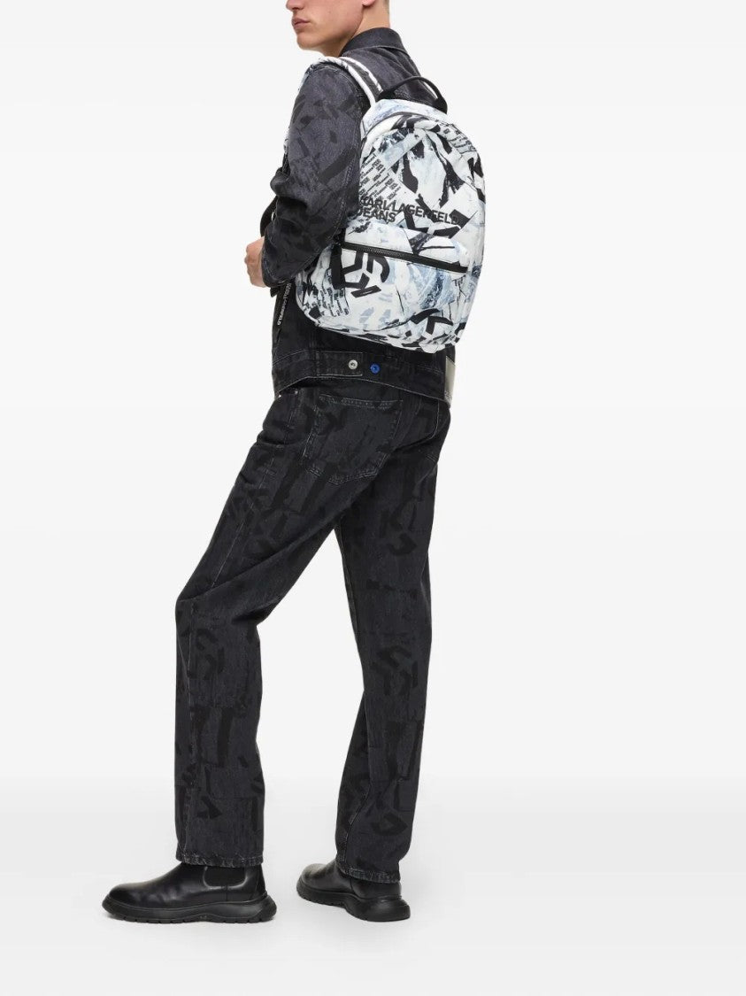 Karl Lagerfeld Structured Black Backpack With Minimalist Design