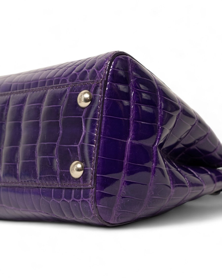 Fendi Peekaboo Mini Croco leather Purple