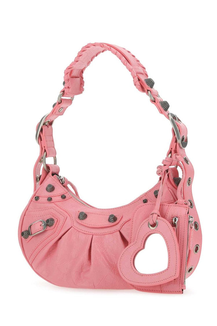 Balenciaga Pink Nappa Leather Le Cagole Xs Shoulder Bag