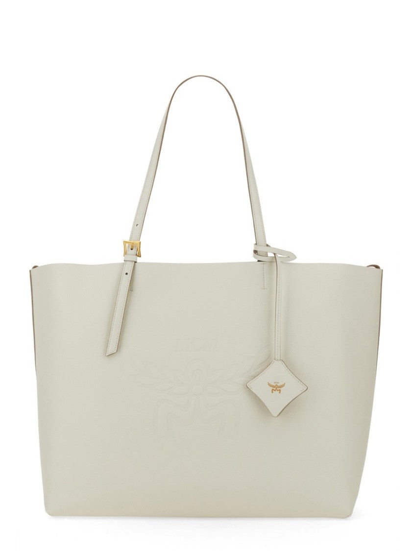 Mcm Himmel Large Leather Shopping Bag