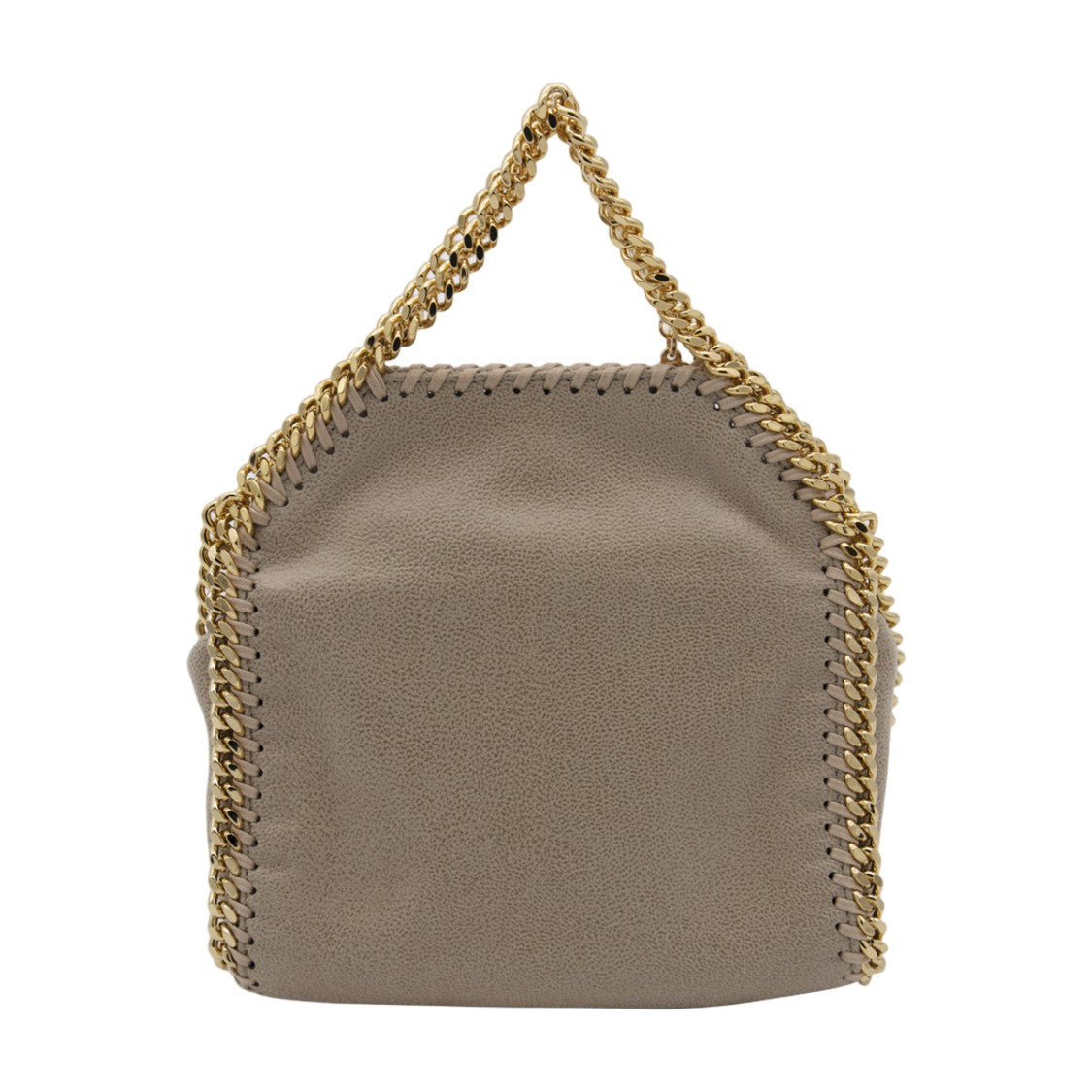 Stella Mccartney Square-Shaped Taupe Bag With Gold Chain Detailing