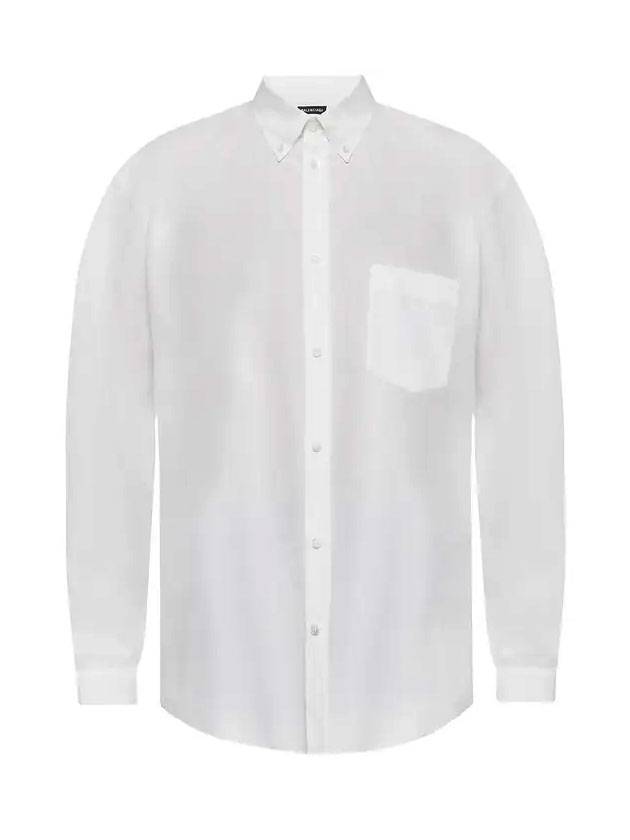 Luxury Balenciaga Trending 2025 Logo Oversized Long Sleeve Shirt White