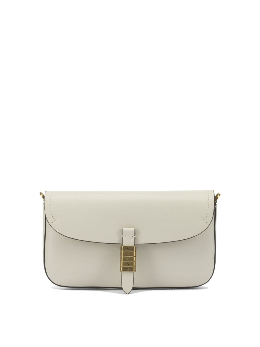 Pinko White Leather Crossbody Bag