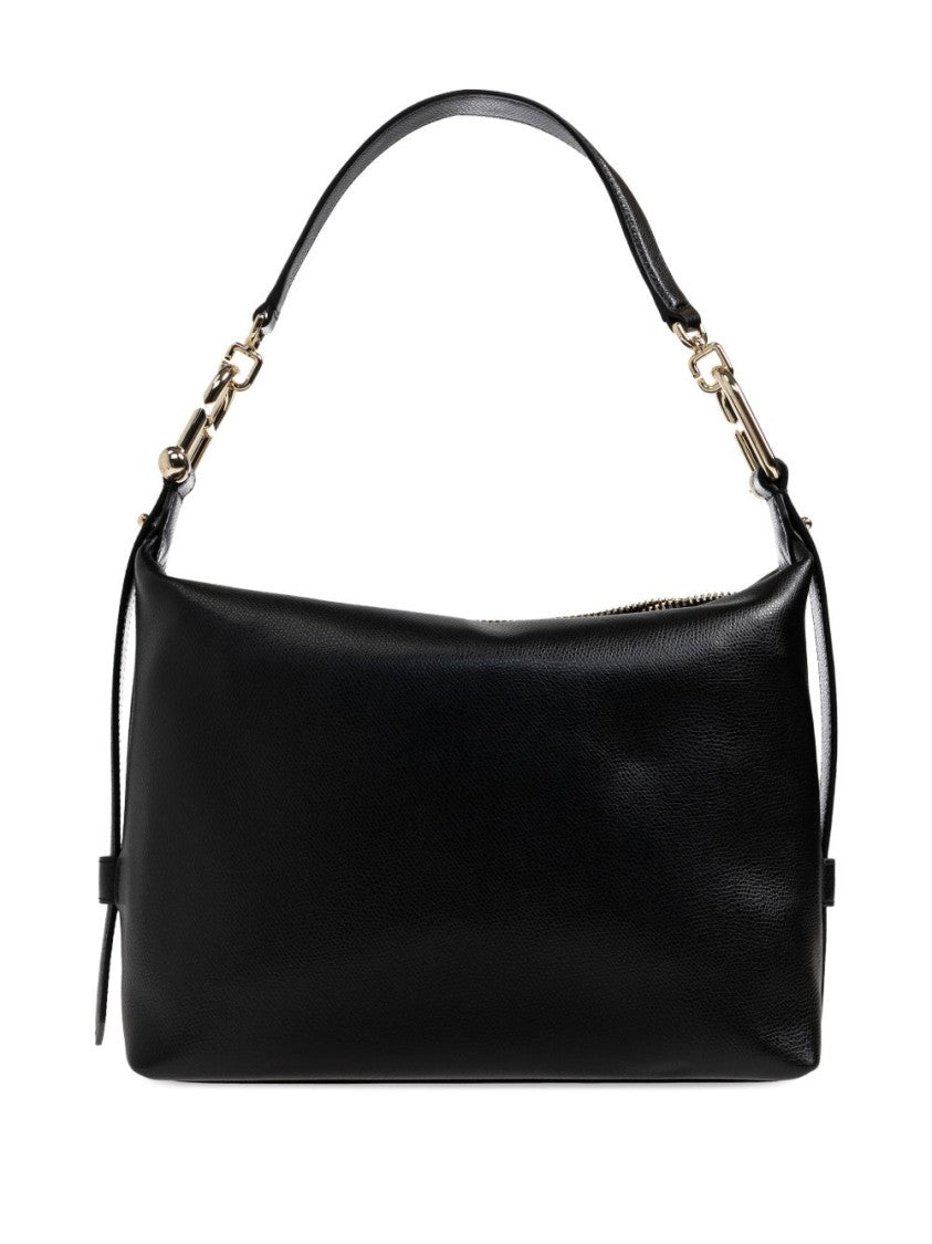 Furla Rectangular Leather Handbag With Gold Hardware Accents