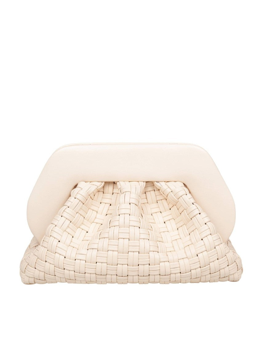 Themoirè Tia Clutch Bag In Vegan Fabric, Shell Color
