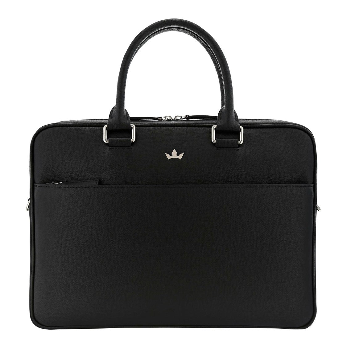 Roderer Black Italian Leather Black Award Double Briefcase