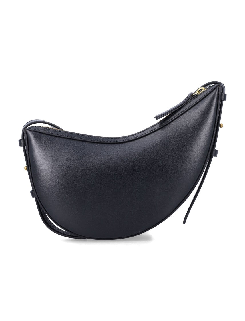 Soeur Crescent-Shaped Mini Bag In Smooth Black Leather