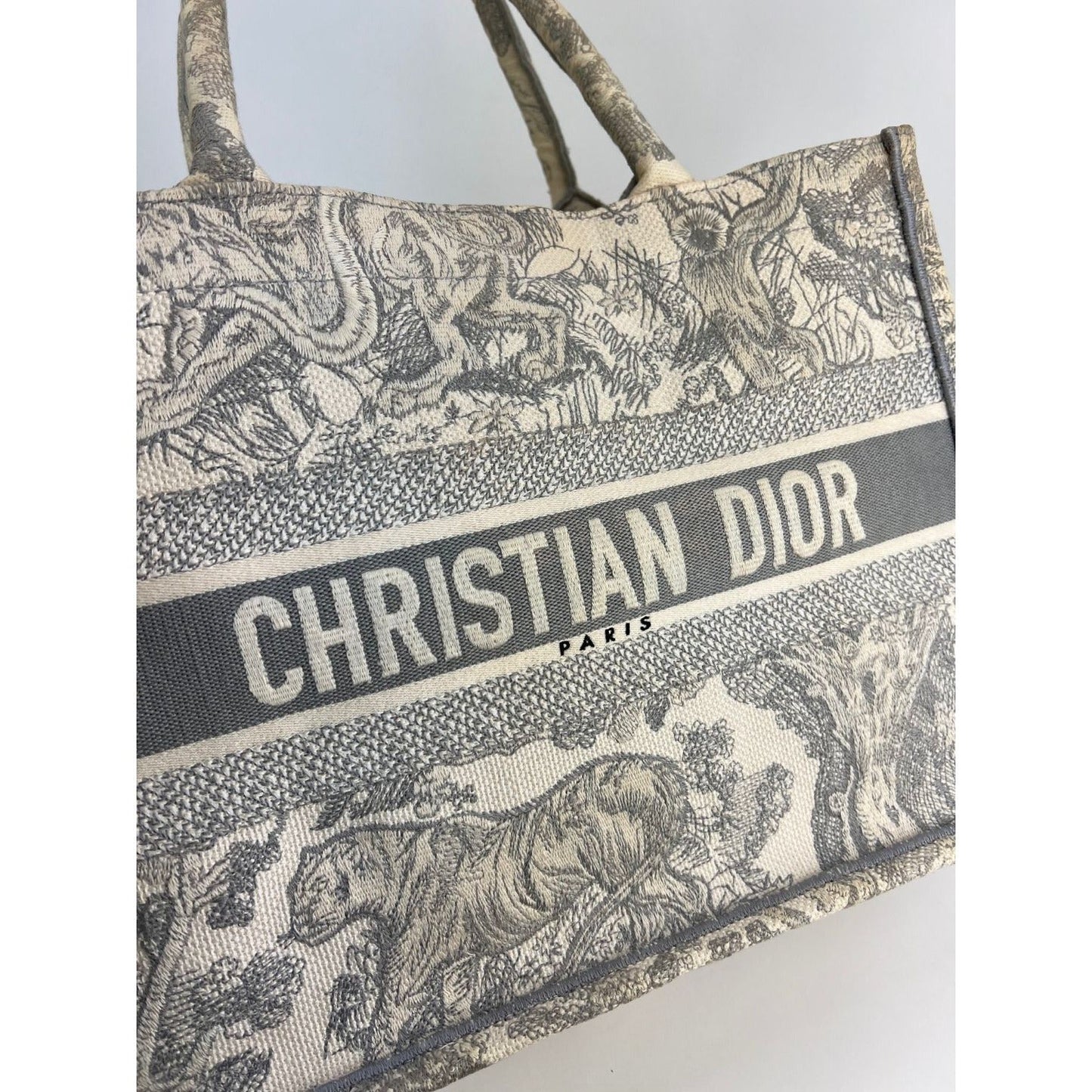 Dior Medium Book Tote Ecru Toile de Jouy