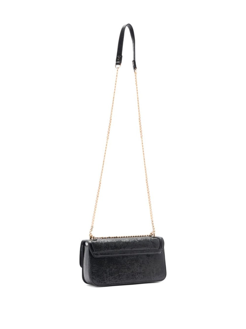 Liu Jo Textured Black Shoulder Bag