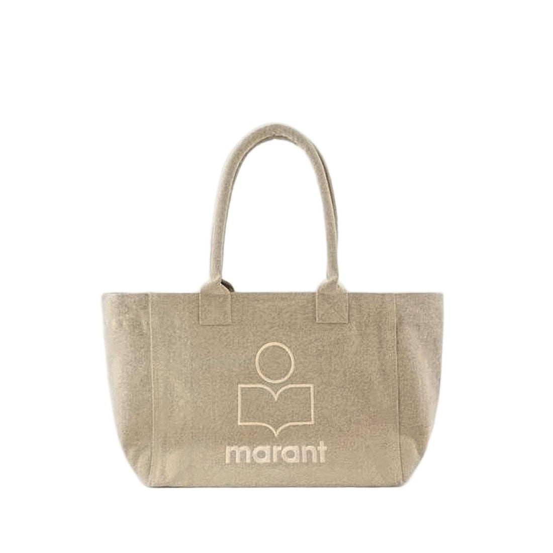 Isabel Marant Textured Cotton Shoulder Bag With Embroidered Logo