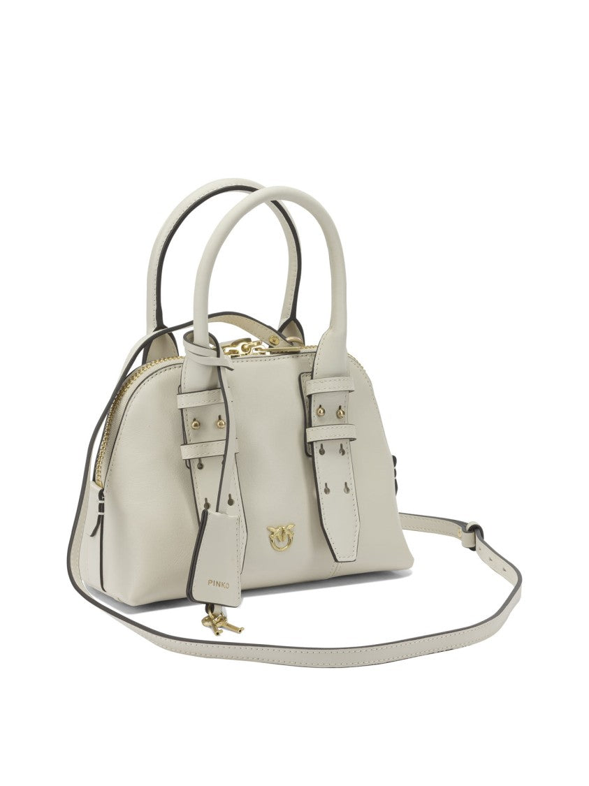 Pinko White Leather Handbag