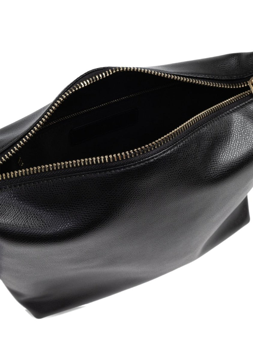 Furla Rectangular Leather Handbag With Gold Hardware Accents