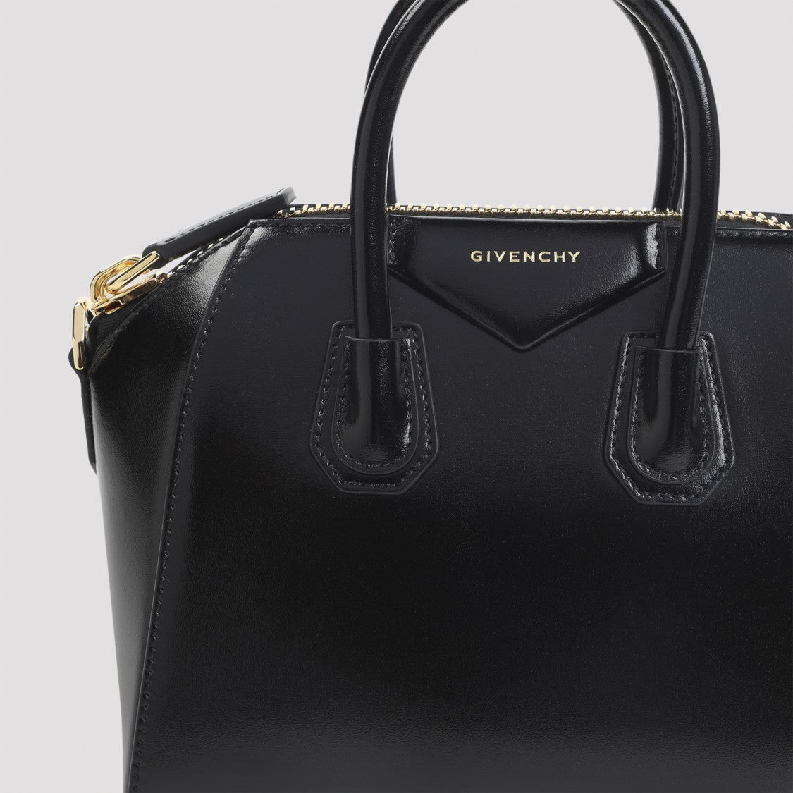 Givenchy Structured Black Calf Leather Shoulder Bag