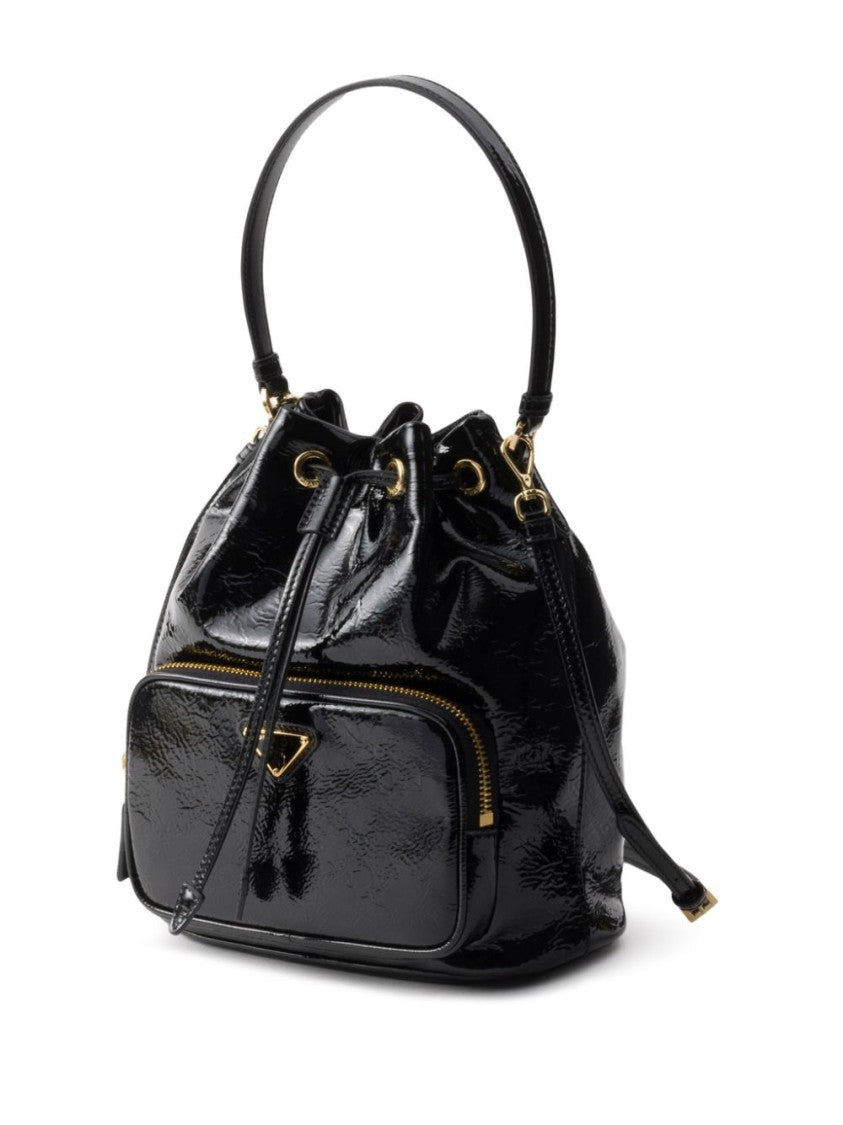 Prada Duet Naplak Patent Bucket Bag