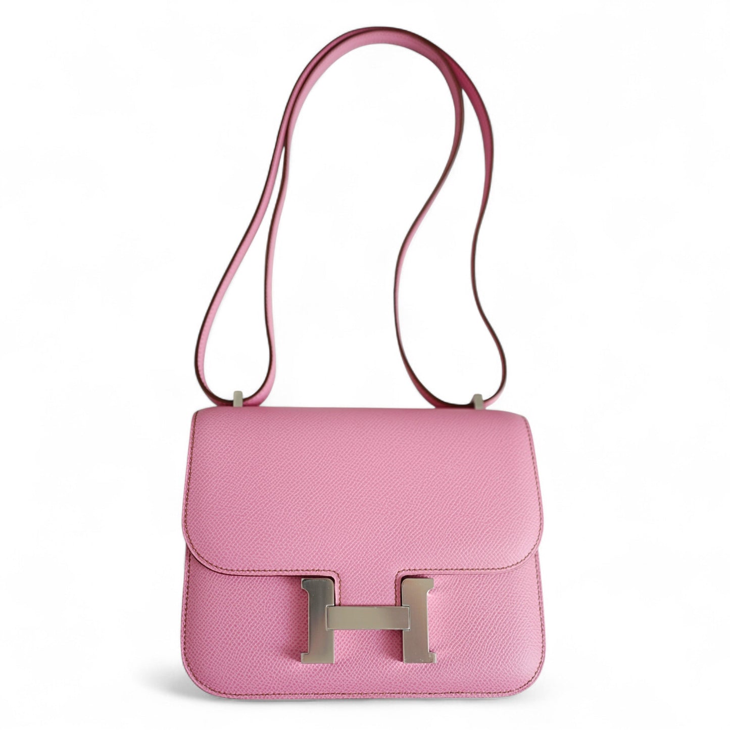 NEW Hermès Mini Constance 18 in 5P Bubblegum Pink Epsom with Palladium HW 2022