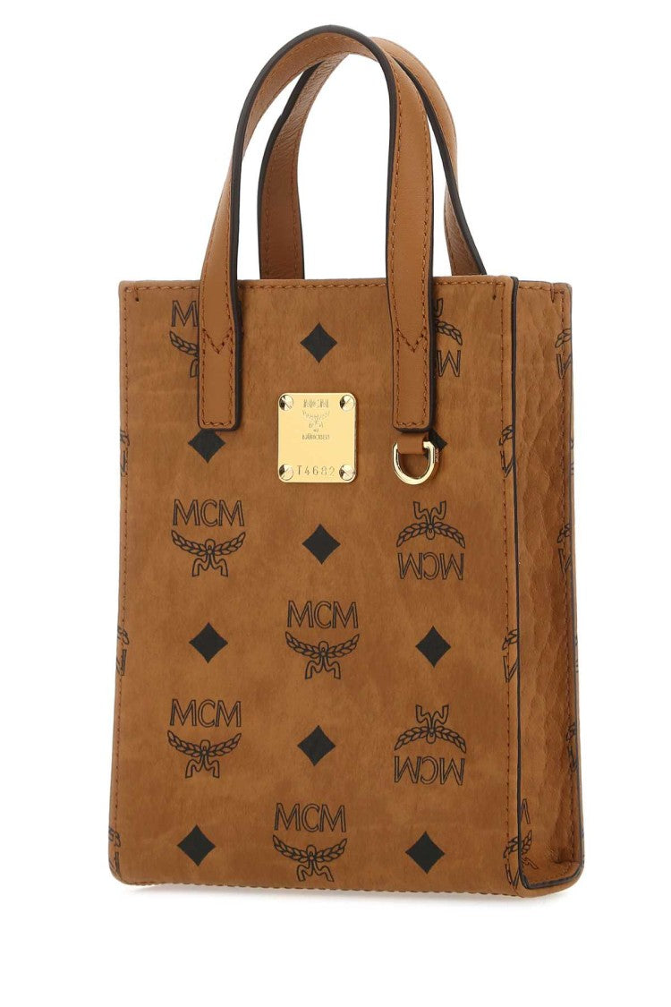Mcm Printed Fabric Handbag