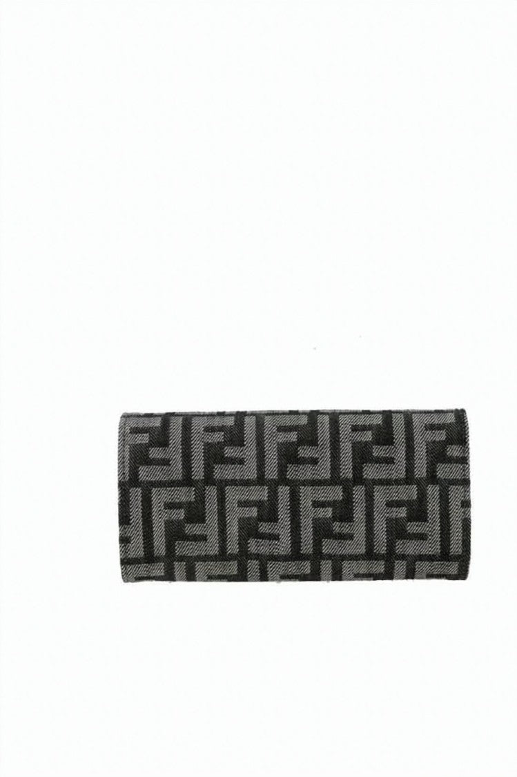 Fendi Geometric Pattern Crossbody Bag With Gold Tone Accents