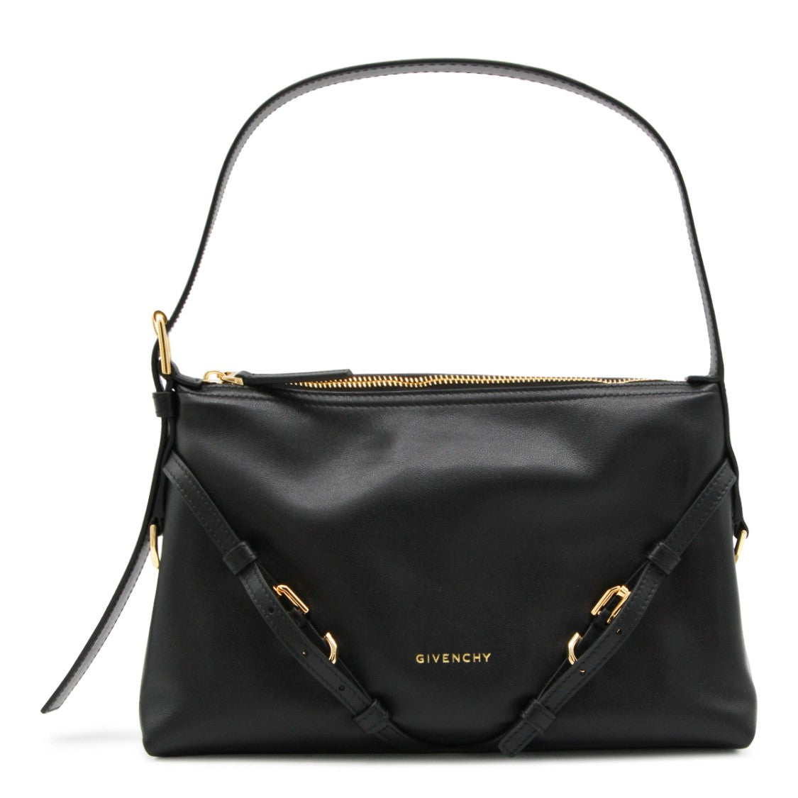 Givenchy Black Leather Voyou Shoulder Bag