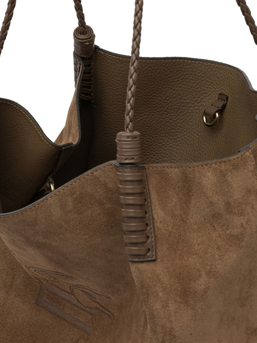 Etro Rich Brown Suede Shoulder Bag