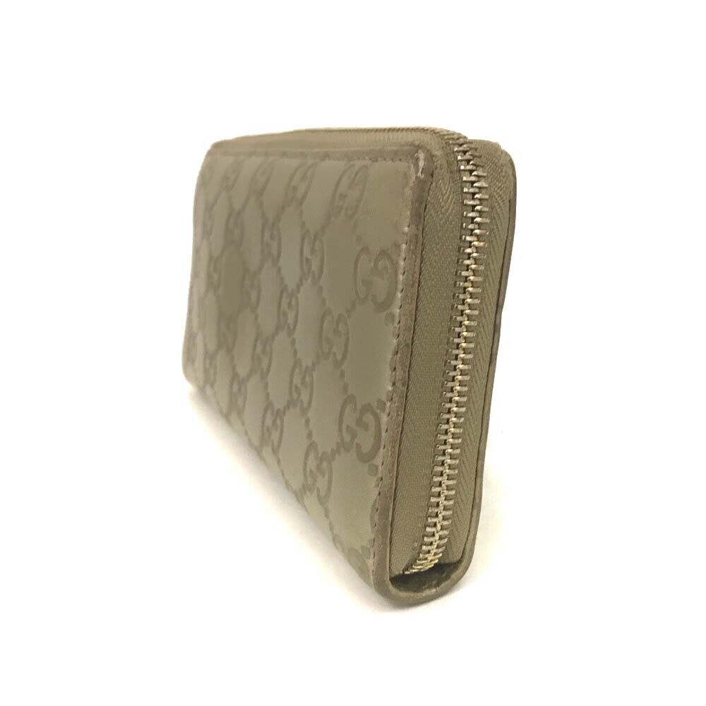 Gucci  Metallic Guccissima Lovely Zip Around Wallet Gold