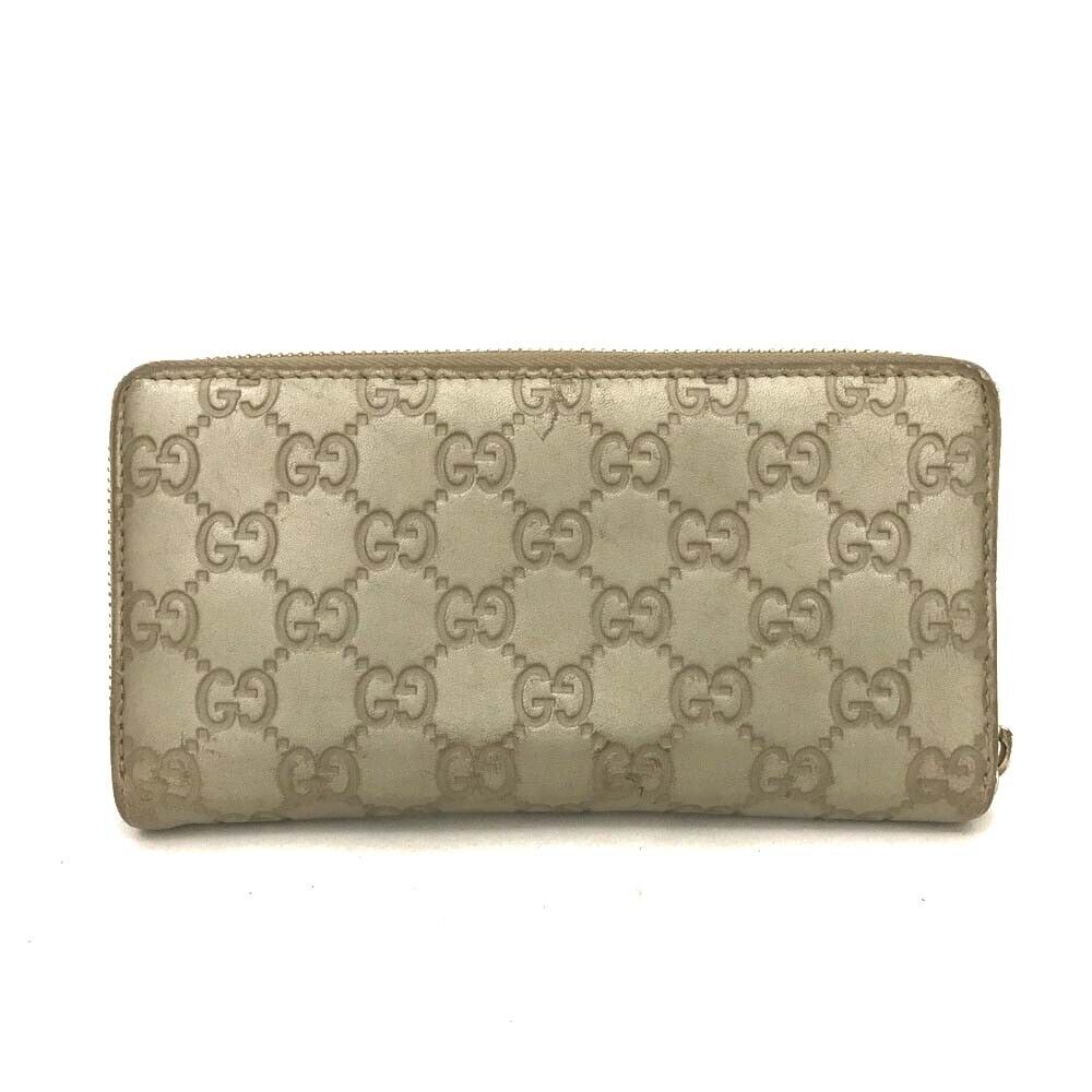 Gucci  Metallic Guccissima Lovely Zip Around Wallet Gold