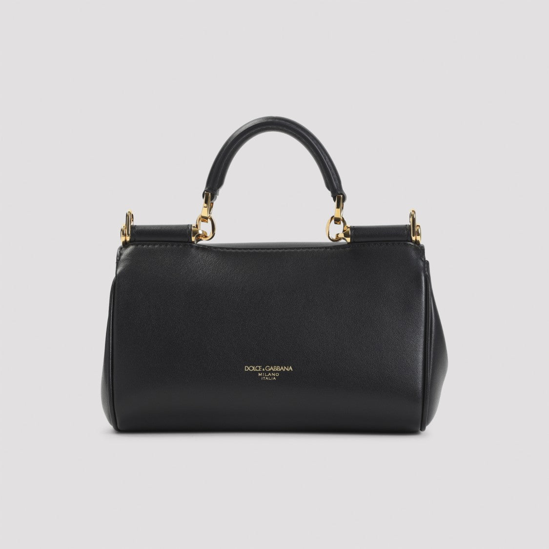 Dolce & Gabbana Structured Black Leather Handbag