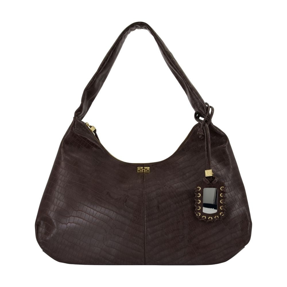 Ganni Bou Xxl Travel Bag - Leather - Brown
