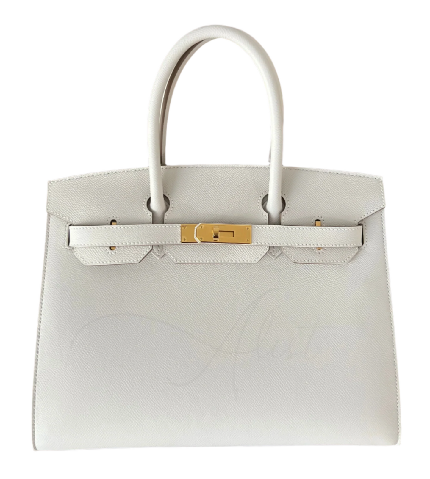 BNIB Hermes Birkin 30 In Gris Pale White Epsom Sellier Gold HW Complete 2024