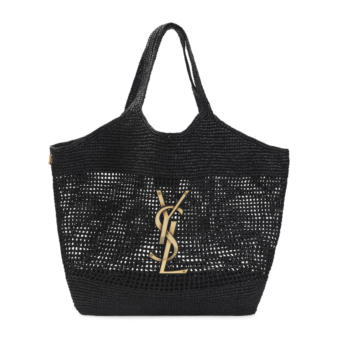 Saint Laurent Woven Raffia Tote Bag