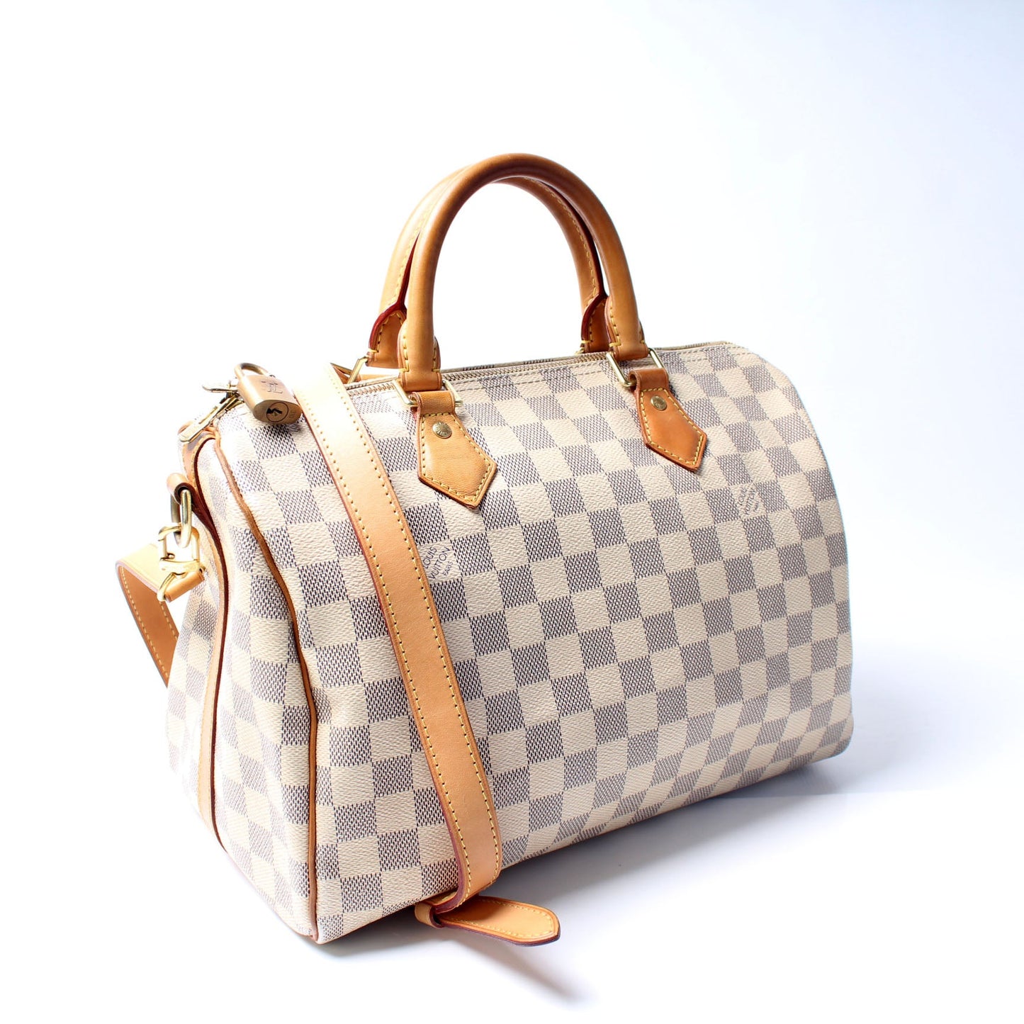 Speedy 30 Bandouliere Damier Azur
