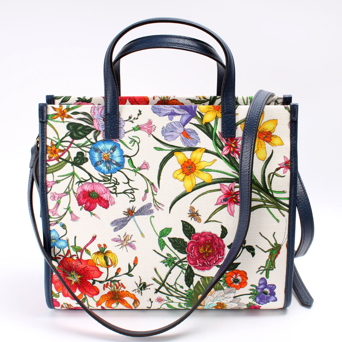550141 Canvas Floral Tote Medium